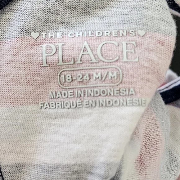 The Children's Place Pink, White & Navy Striped Toddler Dress - Picture 5 of 6